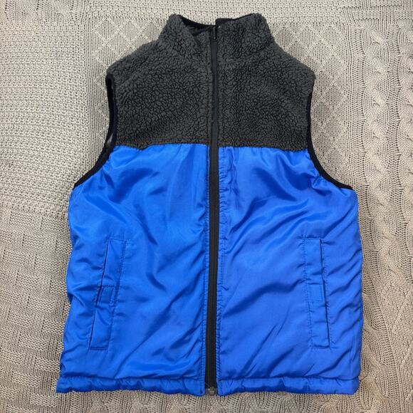 Buffalo David Bitton Gray Camo Reversible Puffer Vest ~ 7/8 - Picture 10 of 11